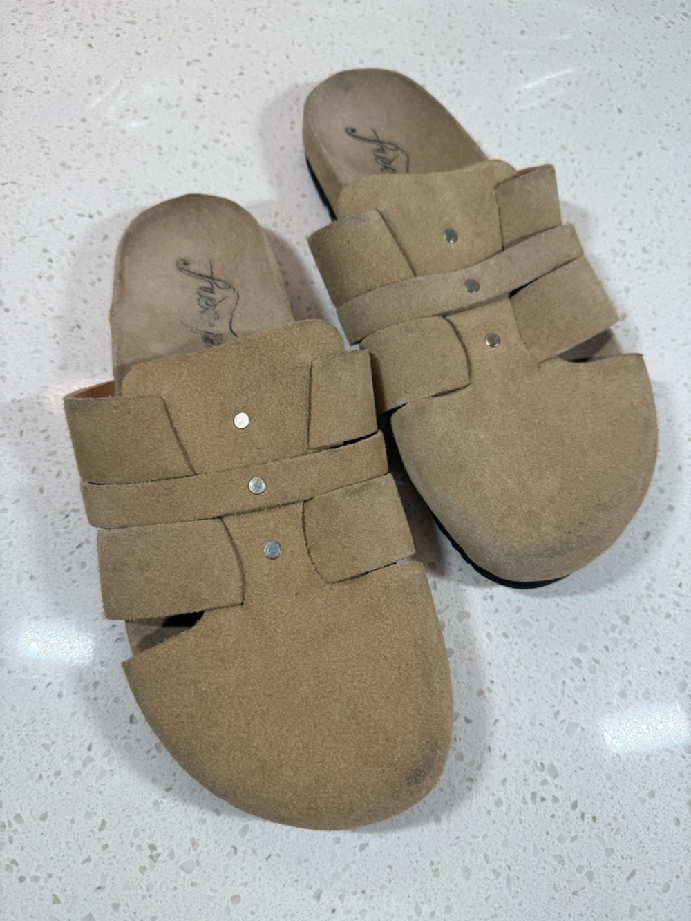 Free People Sunday Season Mules Women’s Size 37 (6.5) Tan